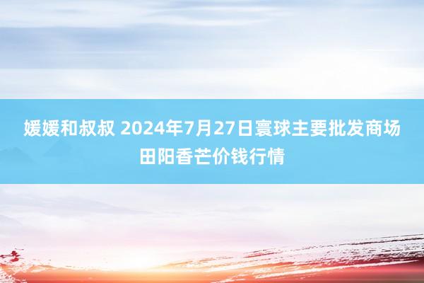 媛媛和叔叔 2024年7月27日寰球主要批发商场田阳香芒价钱行情